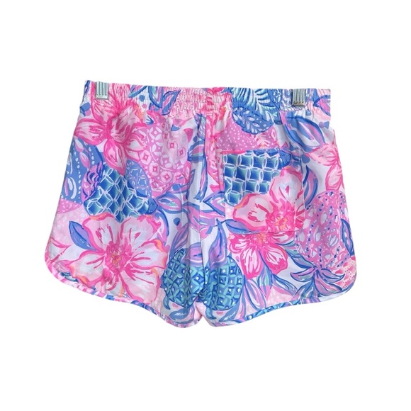 Lilly Pulitzer Luxletic Pink Isle Trail Snappy Turtle Shorts - Picture 5 of 5